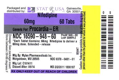 Label Image (Nifedipine 60mg Label 948)